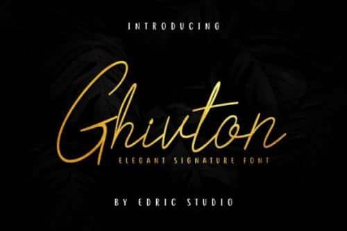 Ghivton Signature Font