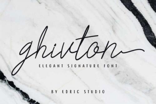 Ghivton Signature Font  1