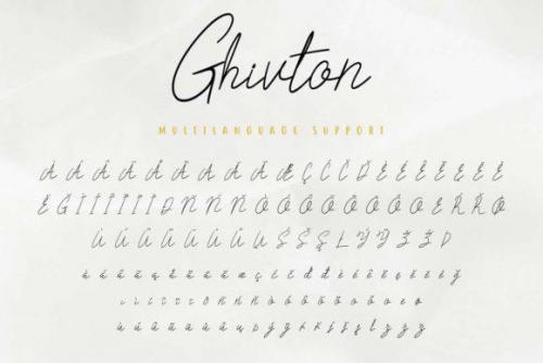 Ghivton Signature Font  7
