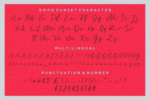 Good Sunset Script Font 8