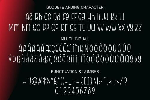 Goodbye Anjing Display Font 5
