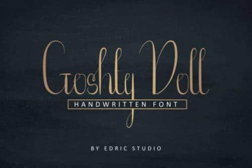 Goshty Doll Calligraphy Font 1