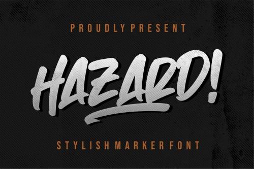 Hazard Stylish Marker Font