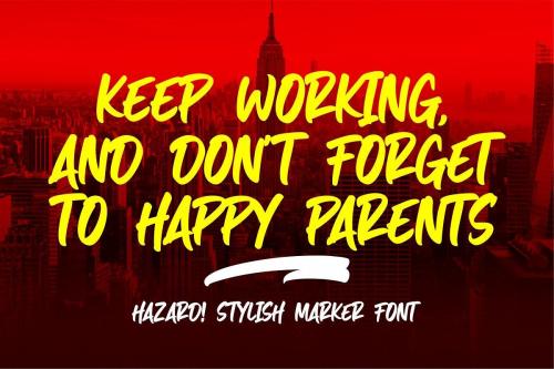 Hazard Stylish Marker Font  9