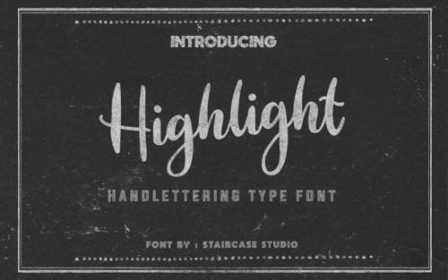 Highlight Script Font