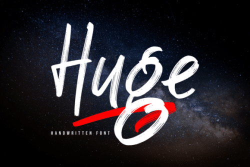 Huge Brush Script Font 10