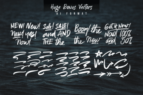 Huge Brush Script Font 9
