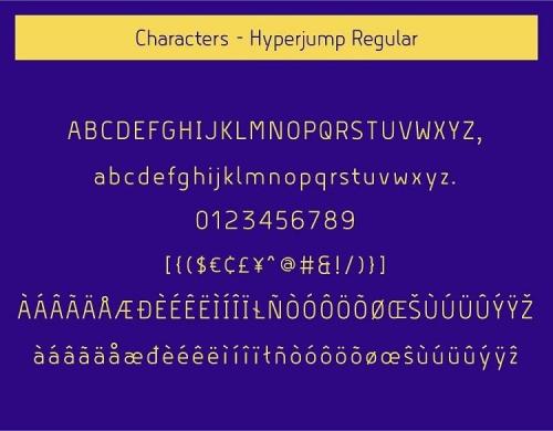 Hyperjump Sans Serif Font Family 3