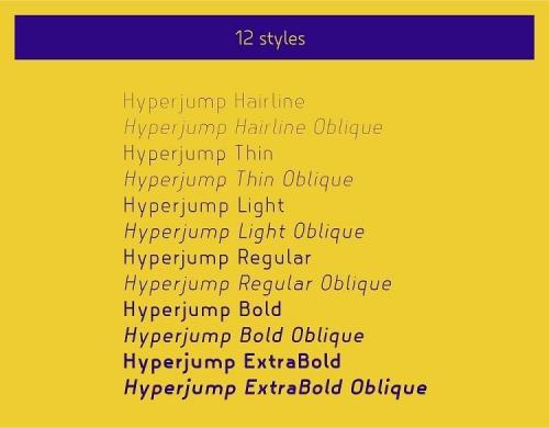 Hyperjump Sans Serif Font Family 4