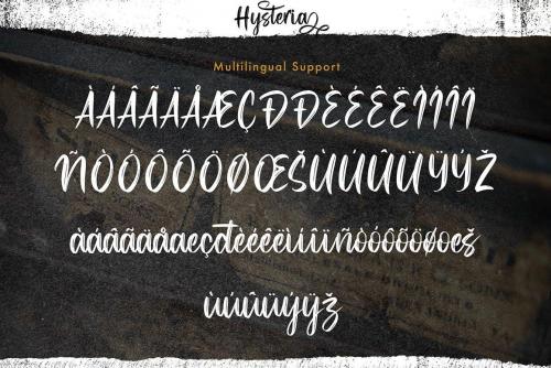 Hysteria Brush Script Font 14