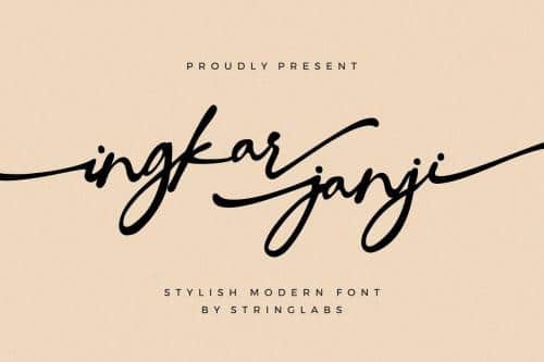 Ingkar Janji Stylish Script Font 1