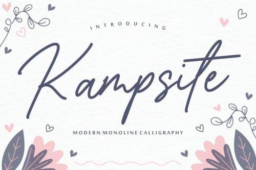 Kampsite Monoline Script Font 1