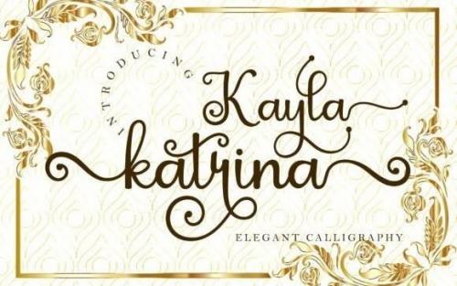 Kayla Katrina Calligraphy Font