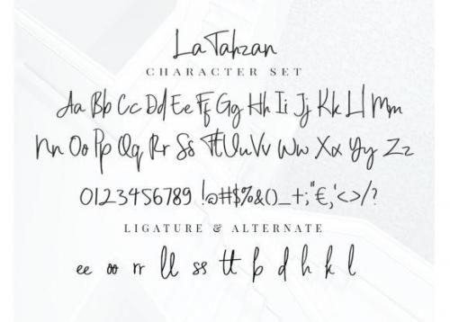 La Tahzan Font  6