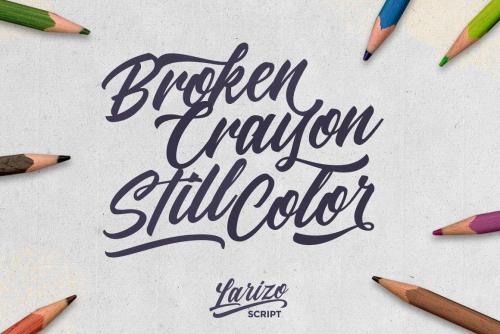 Larizo Script Font 13