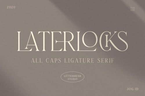 Laterlocks All Caps Ligature Serif Typeface