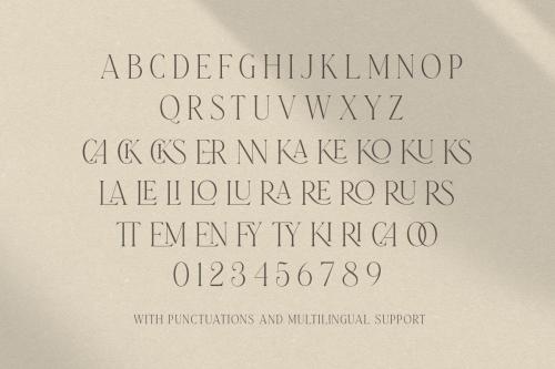 Laterlocks All Caps Ligature Serif Typeface 3