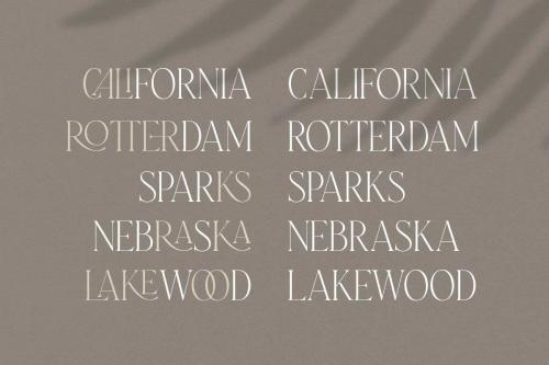 Laterlocks All Caps Ligature Serif Typeface 7