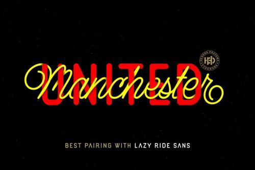 Lazy Ride Script Font Free  10