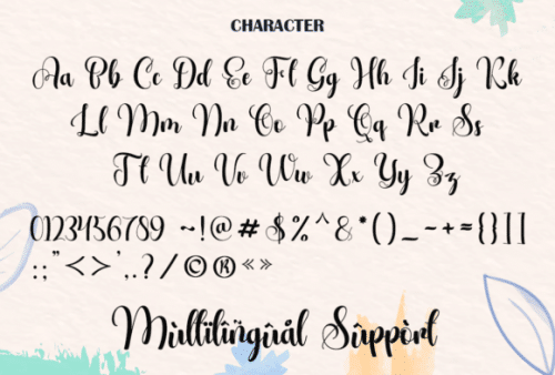 Love Money Calligraphy Font  7
