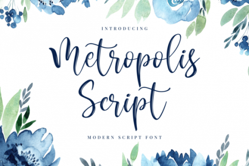 Metropolis Calligraphy Script Font 1