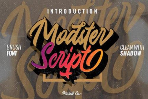 Modster Script Font 1