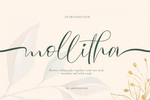 Mollitha Modern Calligraphy Font
