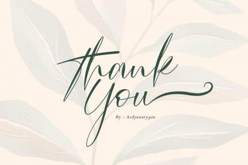 Mollitha Modern Calligraphy Font 9