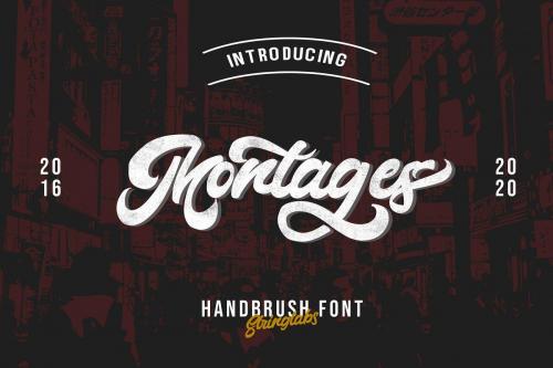 Montages Retro Bold Script Font