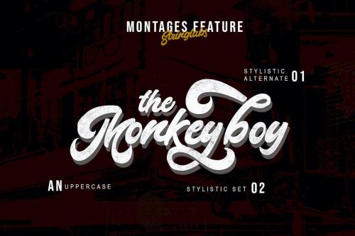 Montages Retro Bold Script Font  1