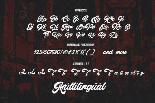 Montages Retro Bold Script Font  13