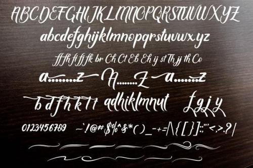 Mother Love Calligraphy Font 8