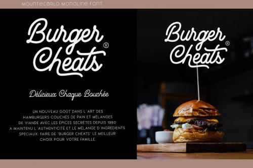 Mountecarlo Monoline Script Font  6