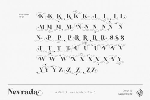 Nevrada Serif Font 12
