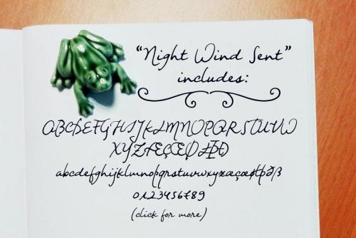 Night Wind Sent Sample Font Free  1