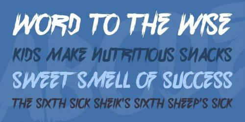 Overdrive Sunset Brush Font 1