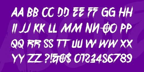 Overdrive Sunset Brush Font 2