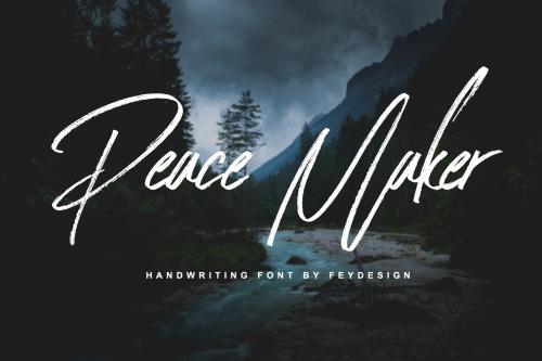 Peace Maker Brush Font