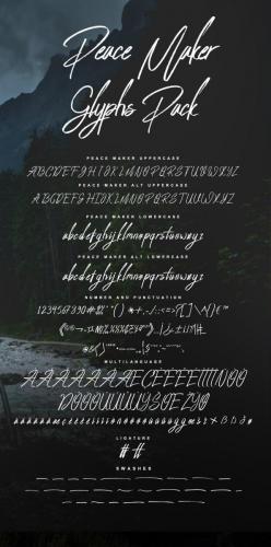 Peace Maker Brush Font  10