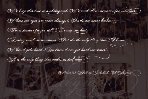 Photograph Script Font 5