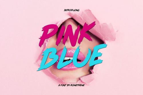 Pink Blue Font 1