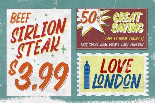 Quechely Sign Retro Layered Font 1