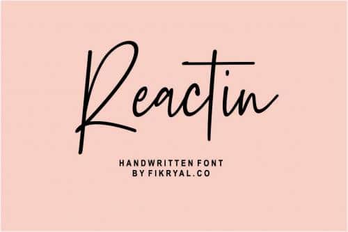 Reactin Signature Font 1