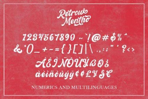 Retrow Mentho Retro Script Font 3