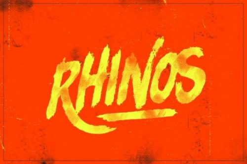 Rhinos Focks Brush Font 7