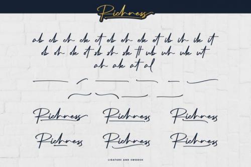 Richness Signature Script Font 7