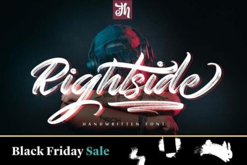 Rightside Brush Font