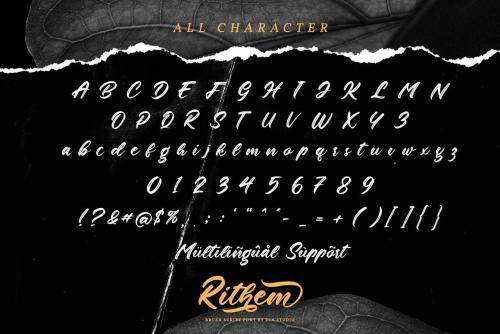 Rithem Brush Script Font 10