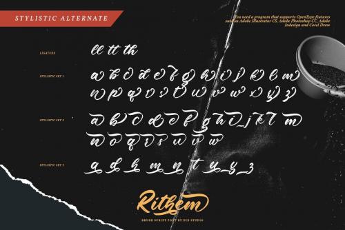 Rithem Brush Script Font 9