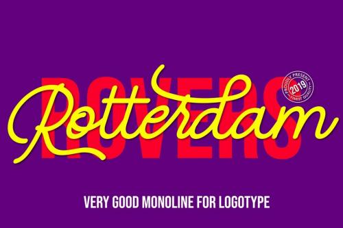 River Young Monoline Script Font 3
